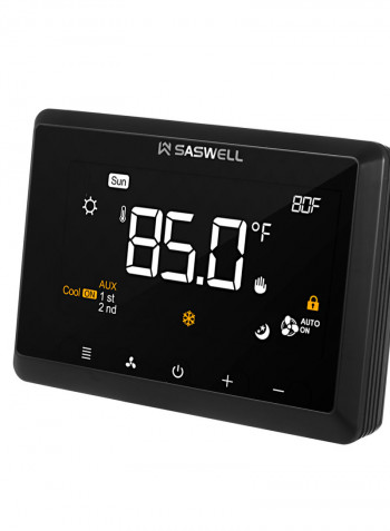 Wifi Programmable Thermostat With 4" Touchscreen Compatible with Alexa Google Home Black 14.00X5.70X10.00cm
