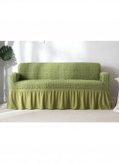 Brief Design Solid Pattern Sofa Slipcover Green 230-300centimeter