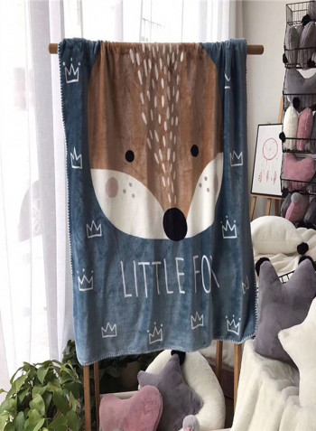 Soft Fox Pattern Baby Blanket Cotton Multicolour 230x250centimeter