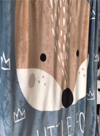 Soft Fox Pattern Baby Blanket Cotton Multicolour 230x250centimeter