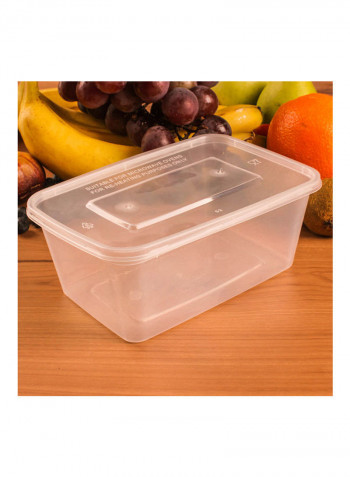 250-Piece Microwave Food Container Clear 1500ml