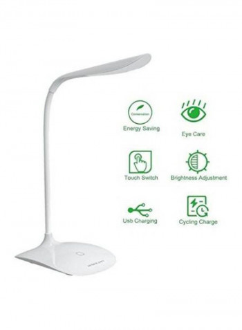 Dimmer Rechargeable LED Table Light White 32x19centimeter