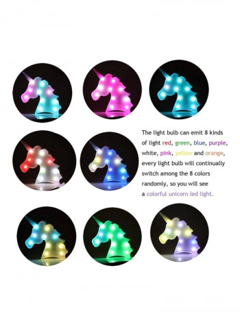 Unicorn Battery Operated Table Light Multicolour 3x20centimeter
