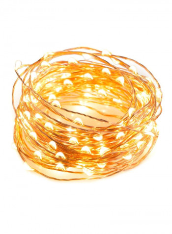 USB Powered LED Copper String Lights Gold 2x8centimeter