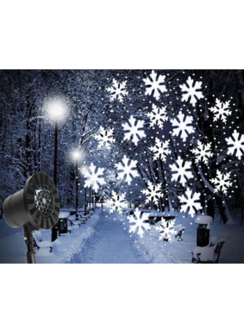 Waterproof Moving Dynamic Snowflake Film Projector Light White 10x11centimeter