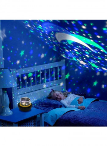 2 in 1 LED Star Night Light Lamp Blue 5x18centimeter