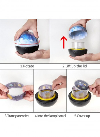 2 in 1 LED Star Night Light Lamp Blue 5x18centimeter