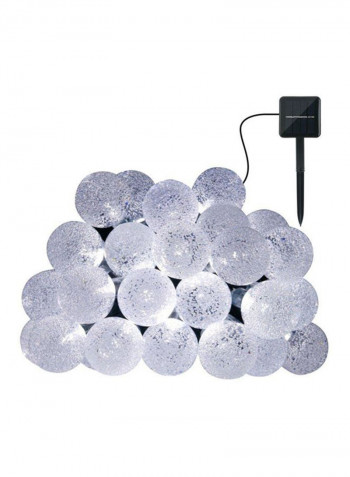 30 LED Solar Powered String Fairy Lights White 2x12centimeter