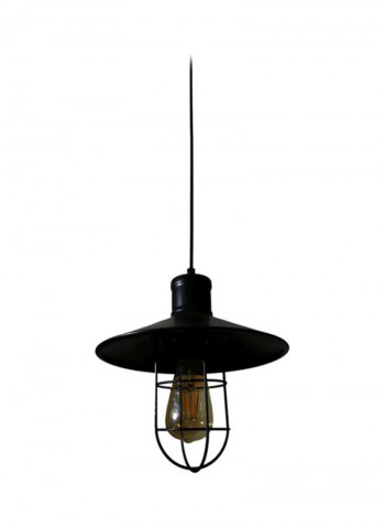 Single Pendant Light Black 4x12cm