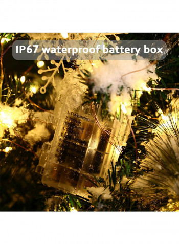 2 Pack 8 Modes Fairy Lights With Remote Control White 8x15centimeter