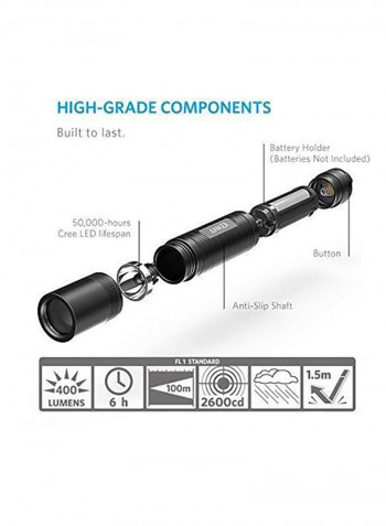 40 LED Pocket-Sized LED Torch White 5x12centimeter