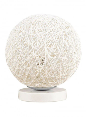Creative Handcraft Rattan Ball Table Light White 4x9centimeter