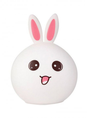Rabbit Night Light Lamp Yellow 11x13cm