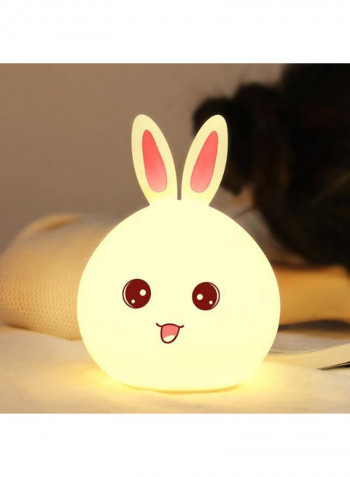 Rabbit Night Light Lamp Yellow 11x13cm