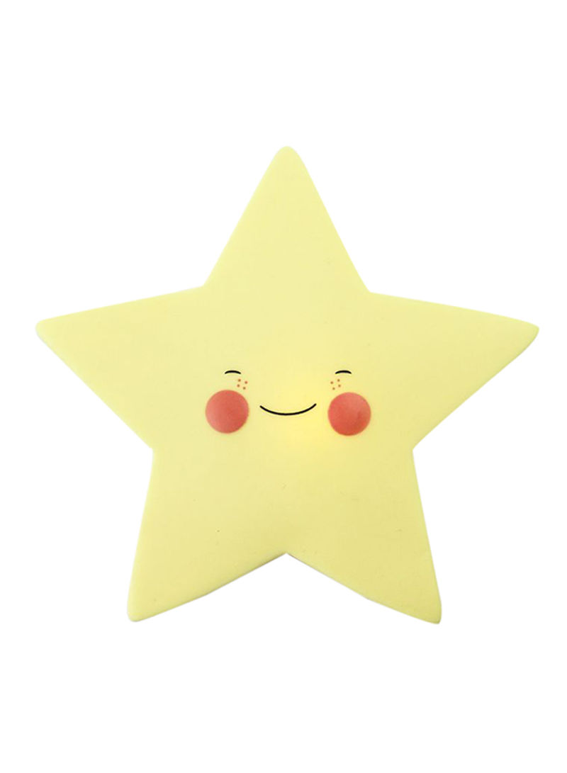 Star Shaped LED Luminous Awake Toy Yellow 6x10centimeter