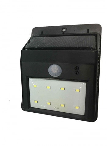 8 LED Waterproof Solar Motion Sensor Wall Light White 8.1x11x4.2centimeter