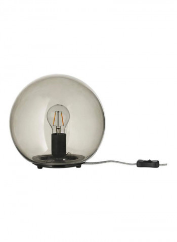 Glass Ball Table Lamp With E27 Bulb Clear 2x15cm