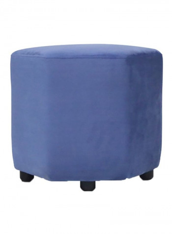 Hexagonal Pouf Blue 50x45x44cm
