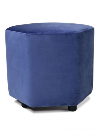 Hexagonal Pouf Blue 50x45x44cm