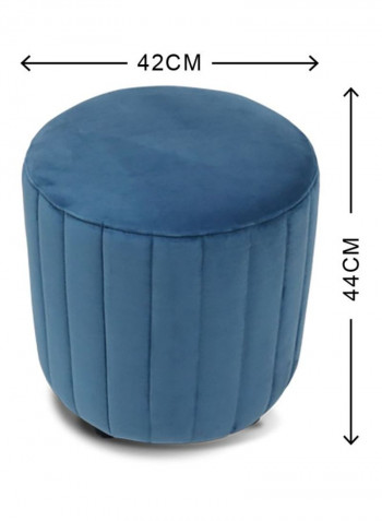 Round Pouf Blue 42x44x42cm