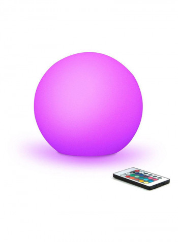 20 Cm RGB Colour-Changing LED Globe Light White 9x13centimeter