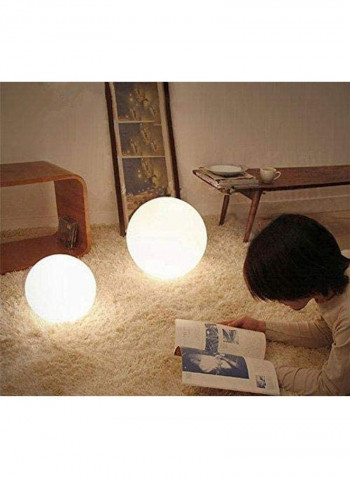 20 Cm RGB Colour-Changing LED Globe Light White 9x13centimeter