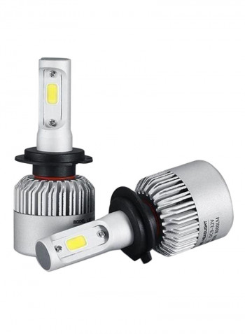 Pair Of LED Bulbs Silver/White/Black 85x35centimeter