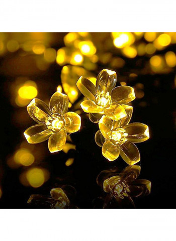 2 Pack 50 LED Solar Christmas String Lights Yellow 10x13centimeter