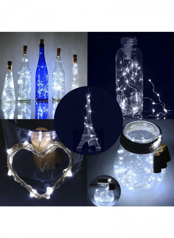 20 LED Cork Shape Copper Wire String Lights Yellow 2.25x4.75x1.55cm