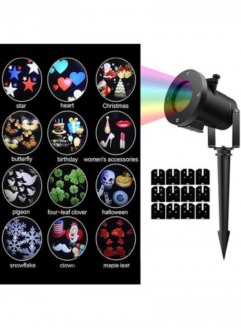 Outdoor Laser Light Black 11x14cm