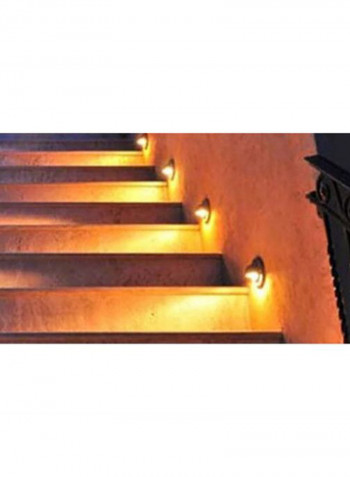 Semi-Circular LED Solar Outdoor Wall Light White 4x9centimeter