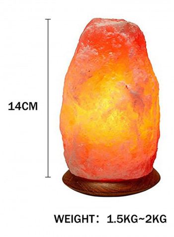 Crystal Salt Rock Lamps Night Light Orange/Brown 14cm