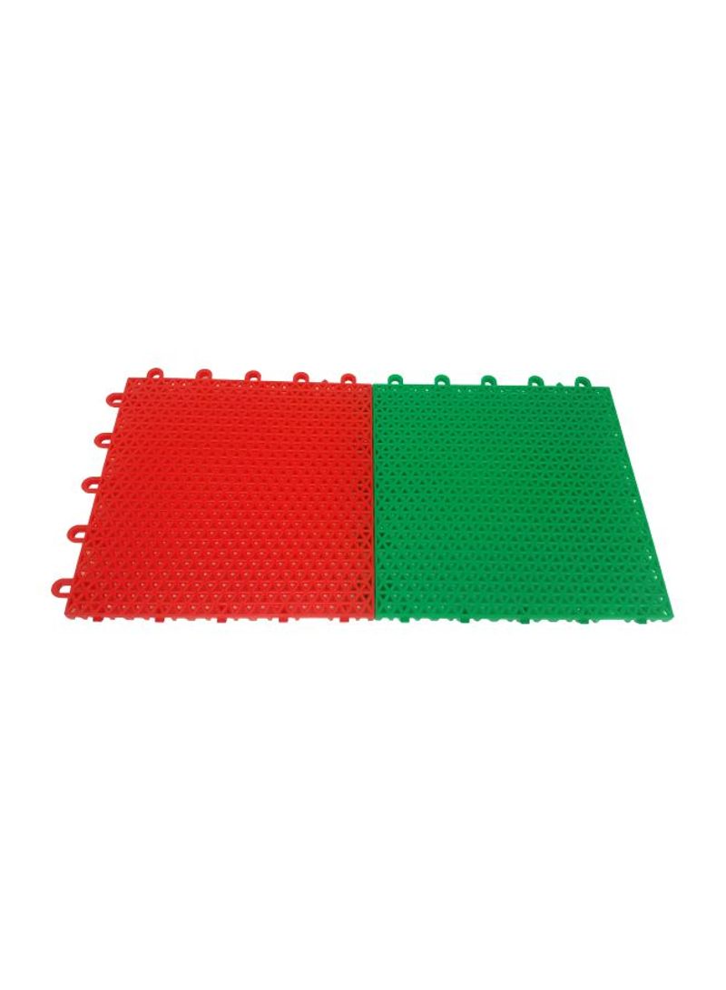 50-Piece Flooring Mats Green/Red 25x25centimeter