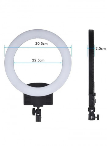 Bi-Colour Dimmable LED Ring Light White/Black