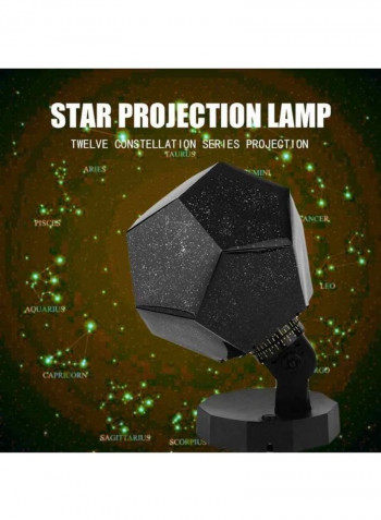 LED Star Projector Night Light Black 14x13centimeter