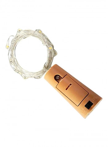10-Piece  20LEDs Bottle Lights With Screwdriver Battery Operated  Cork Beige 41x44centimeter
