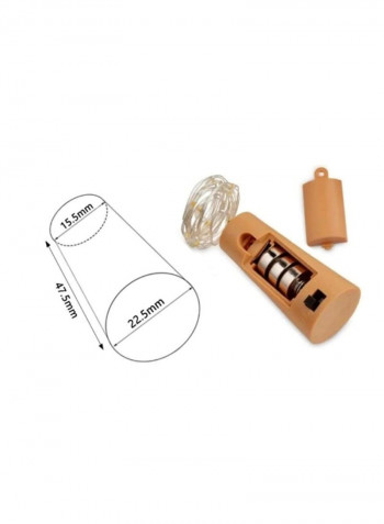 10-Piece  20LEDs Bottle Lights With Screwdriver Battery Operated  Cork Beige 41x44centimeter