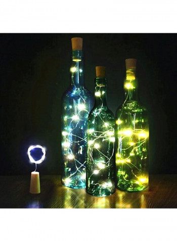 10-Piece  20LEDs Bottle Lights With Screwdriver Battery Operated  Cork Beige 41x44centimeter