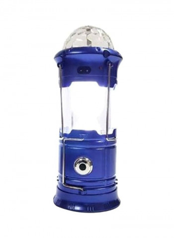 Rechargeable 3 in 1 Rotating Magic Effect Ball LED Lantern Blue 10x21centimeter