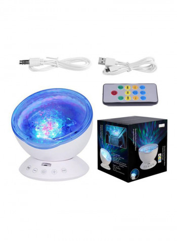 12 LED 7 Colours Night Light With Remote Control And Built-in Mini Music Player Multicolour 14x13centimeter