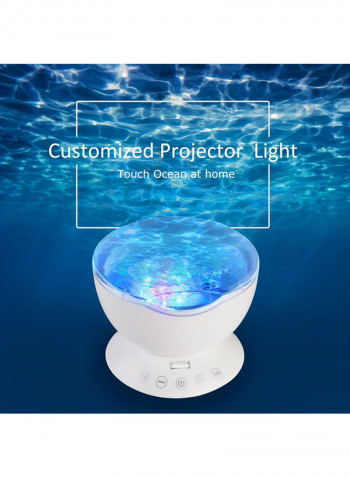 12 LED 7 Colours Night Light With Remote Control And Built-in Mini Music Player Multicolour 14x13centimeter