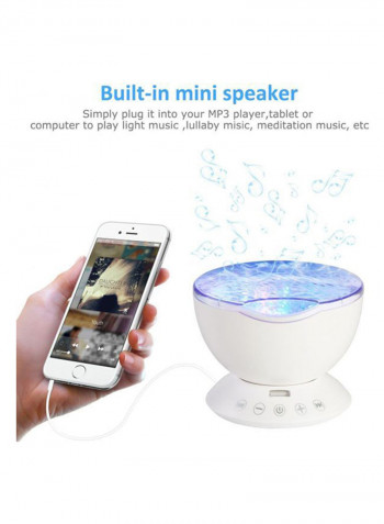 12 LED 7 Colours Night Light With Remote Control And Built-in Mini Music Player Multicolour 14x13centimeter