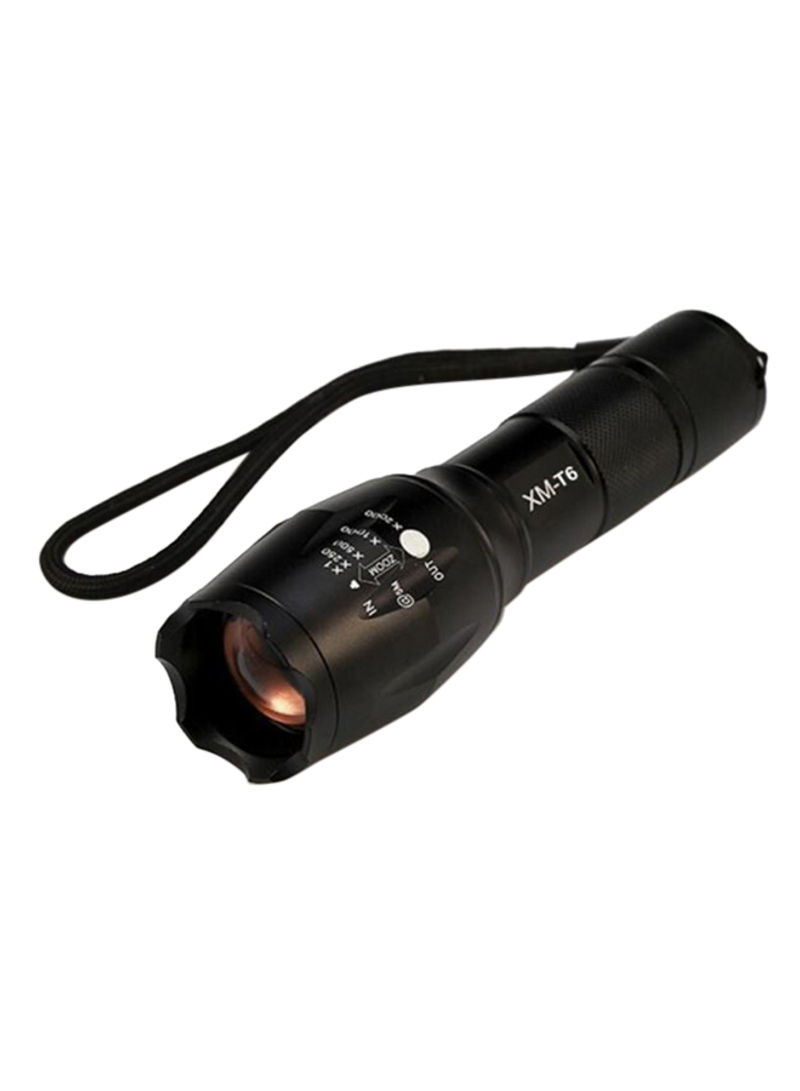 3000 Lumens Zoomable Flashlight Black 5x5cm