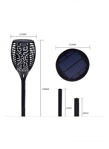 96 LED Waterproof Flame Outdoor Lighting Black 121x730millimeter