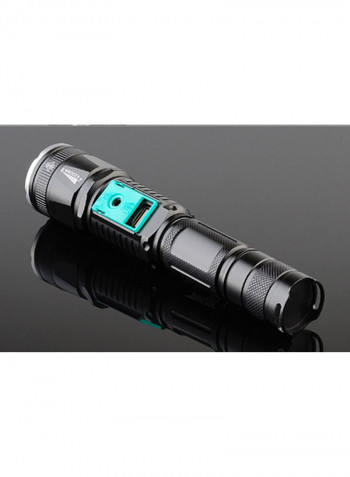 USB  LED Flashlight Black 6x10cm