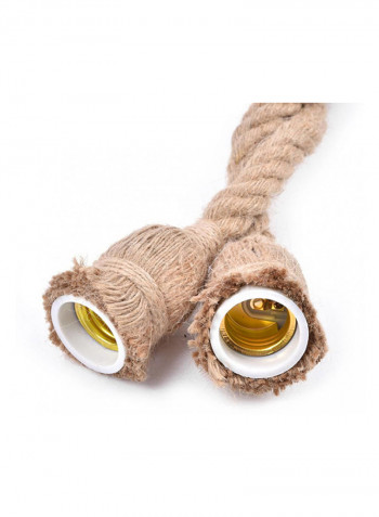 1 Pc Retro Hemp Rope Ceiling Light White 7x10centimeter