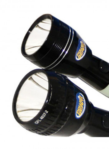 2 In 1 Rechargeable Flash Light Black 7x19centimeter
