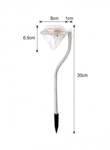 4 Pcs Solar LED Garden Light Multicolour 9x9centimeter