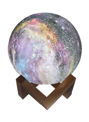 Remote Controlled 3D Moon Table Lamp Multicolour 8x10centimeter