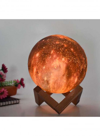 Remote Controlled 3D Moon Table Lamp Multicolour 8x10centimeter